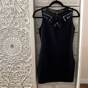 Black mini dress